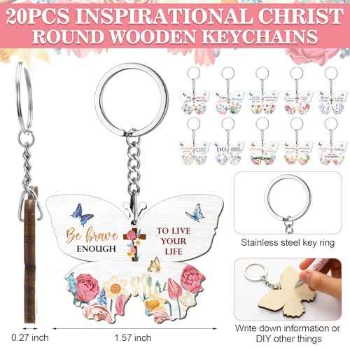 80 Pcs Christian Gifts for Women Bulk Scripture Pens Bible Verse Notebooks Religious Christian Keychains Organza Bags Religious Inspirational Gifts for Women School Office Church Supplies
