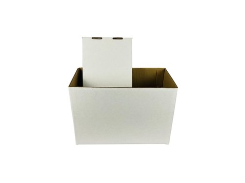 Max Protection Short Comic Book Storage Boxes - Holds 150-175 Books, Ideal for Home Storage, Stackable - Set of 5, White