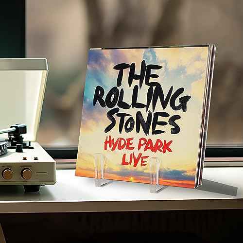 Vinyl Record Storage - Clear Acrylic Record Holder and Book Organizer. Stylishly showcase your vinyl collection and keep books and folders neatly organized (small)