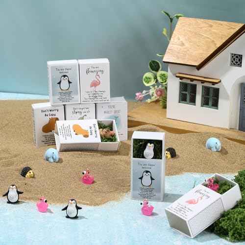 Employee Appreciation Gifts Bulk Coworkers Desk Pets Mini Thank You Gifts for Rad Tech Staff Nurse Practitioner Emotional Support Cute Resin Ornaments Card Box(25 Set,Capybara)