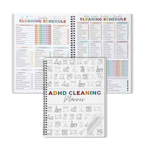 Cleaning Planner, Cleaning Schedule and Checklist Organizer, Daily Weekly Monthly Household Cleaning Planner, Chore Chart Notebook for Home, Family Cleaning Tasks, DIY Home Improvement, Editable Template
