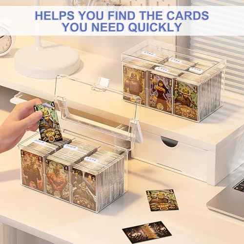 198PCS Trading Card Dividers, Paper Card Dividers, Standard Vertical Card Divider for MTG/Sports/Games Card Categorization and Management - White