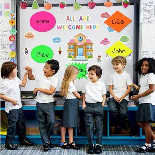LinQuick Large 9.5x11.5in Neon Poster Board Cutouts,Burst Star Garage Sale Yard Sale Sign,Paper Signs for Science Fair Projects Decoration,School Presentation Supplies