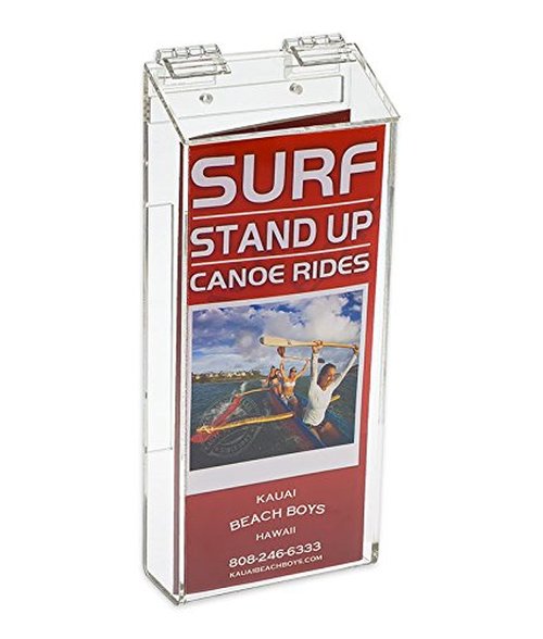 Outdoor Brochure Holder Acrylic Wall Mounting Literature Dispenser