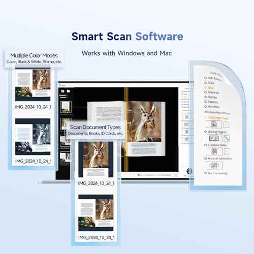 CZUR Shine Ultra Smart Portable Document Scanner, Thin Book Scanner with OCR, USB Document Camera for Desktop/Laptop, Capture Size A3, Compatible with Windows & Mac OS (Not for Android & iOS)