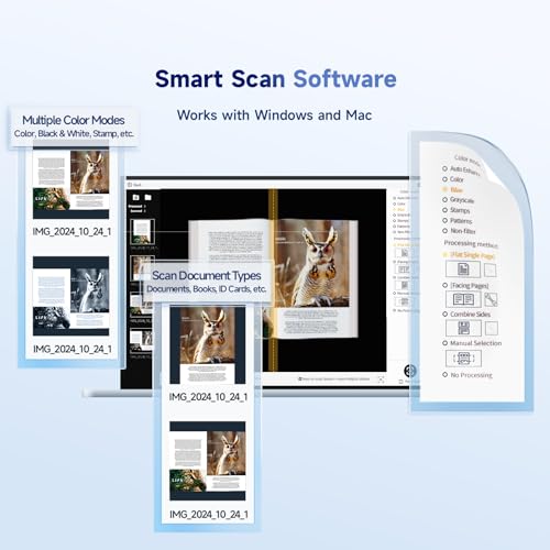 CZUR Shine Ultra Smart Portable Document Scanner for A3 & A4 Books, Thin Book Scanner
