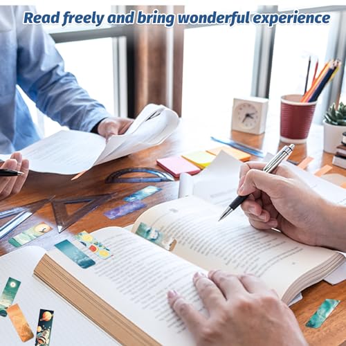 48 Pieces Magnetic Bookmarks Set with Storage Box - Unique Style, Cute & Durable Book Markers for Reading, Gift for Women & Men, Christmas & Teacher Gifts