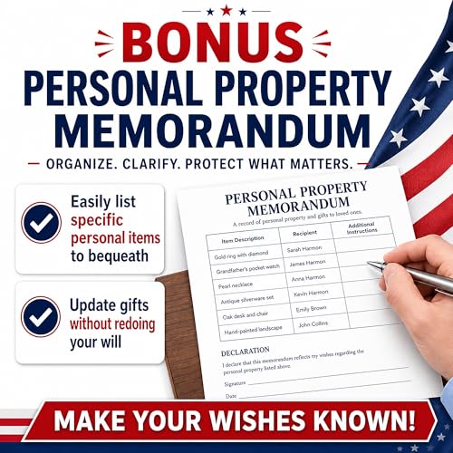 Estate Planning Kit 4-in-1: Will, Durable POA, Healthcare POA & Living Will – Attorney-Drafted Templates