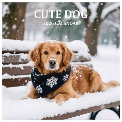 2026 Wall Calendar, Large Monthly Wall Calendar Dogs, Jan 2026 - Dec 2026, 12" x 24" (Opened), Hanging Planning Calendars for Family Home Office Supplies