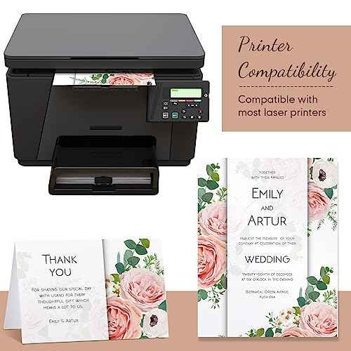 Patelai 150 Pcs Double Sided Semi Gloss Cardstock Paper 8.5 x 11'' Heavyweight White Thick Paper for Laser Printer Printing Semi Gloss Cardstock DIY Printer Paper 80lb Cover Stock Paper