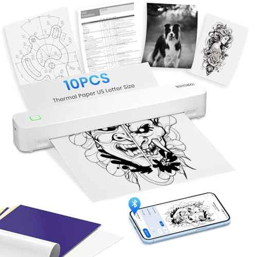 Tattoo Stencil Printer,Tattoo Machine for Artists&Beginners,Without Transfer Paper,Portable Wireless Bluetooth Printer Compatible with Phone&PC