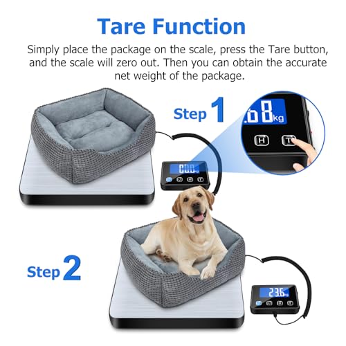 Shipping Scale, 440 lbs/0.35oz High Accurate Digital Postal Scale with Hold/Tare Function, Shipping Scale for Small Business, Packages, Luggage, Home Use, Battery & Charging Cable Include