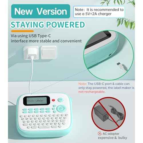 Label Maker Machine with-Tape, Label Maker Waterproof-Labels, Label Maker D210S, Labeler Machine for Classroom Teacher Kids School Items, Portable Label Makers Multiple Symbols Fonts for Home Office