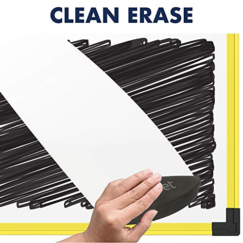 Quartet Dry Erase Whiteboard, Magnetic White Board, 18" x 24", Plastic Frame, Industrial Yellow (724120)