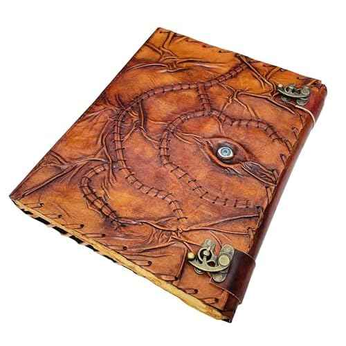 Hocus Pocus Book Of Spells, Grimoire Spell Books With Real Spells, Prop Halloween Decorations Decor, Book Of Shadows , Witchy Gifts For Women Leather Bound Journal, Grimoire Witch (13x10, hocus pocus design 2)