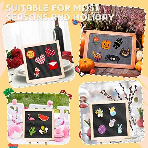 68 Pcs Holiday Seasonal Accessories Icons for Felt Letter Message Board Decorations Cute Symbols Changeable with Adhesive Dots for 4th July Patriotic Independence Day Decor, Board Not Included