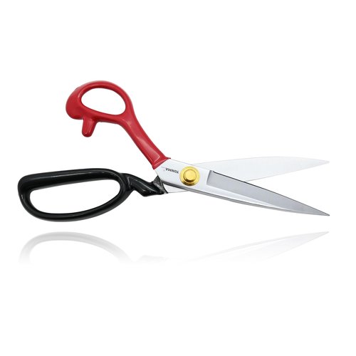 TONMA True Left Handed Fabric Scissors [Made in Japan] 10 Inch Heavy Duty Sewing Scissors, Industrial Japanese Steel Dressmaker Tailor Shears for Cutting Clothes Fabric Denim Leather