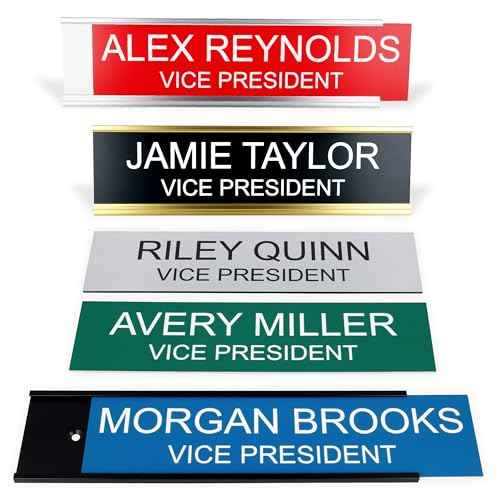 ExcelMark 2"x 8"Custom Engraved Name Plate with Square Corners