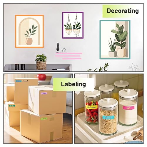 Washi Tape Set 30 Rolls - 3m x 1.5cm, Rainbow Decorative Scrapbook Tape