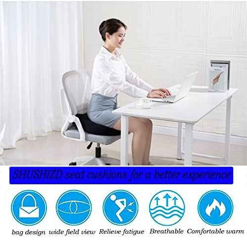 Seat Cushion Pillow for Office Chair/Car, Adult Car Booster Cushions for Short People Increase Field of View, Support Chair Pad for Butt, Tailbone, Back, Coccyx for Computer, Desk Chair