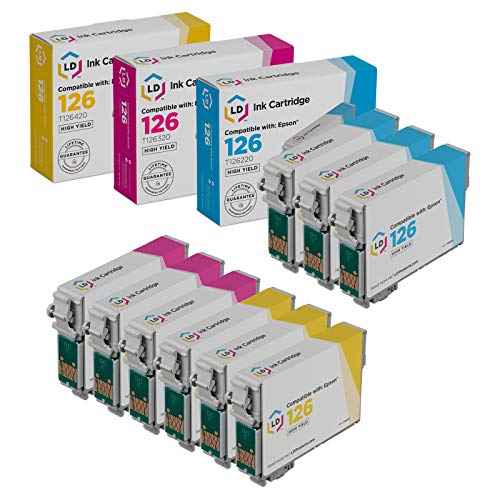 LD Remanufactured Replacements for Epson 126 Ink Cartridges Multipack Set of 9 Cartidges Compatible with Stylus NX330 NX430 Workforce 435 60 630 635 645 840 WF-7010 WF-7520 WF-3520 WF-3540 and More