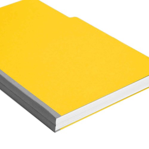 Smead Pressboard File Folder, 1/3-Cut Tab, 1" Expansion, Legal Size, Yellow, 25 per Box (22562)