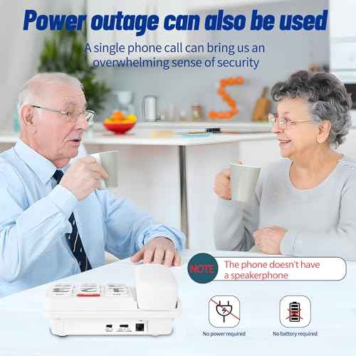 Large Button Phones for Seniors, Land Line Phones for Elderly - Big Button Home Telephone for the Visually Impaired, 110dB+ Amplified Ringer & 90dB+ Handset Volume for the Hearing Impaired House Phone