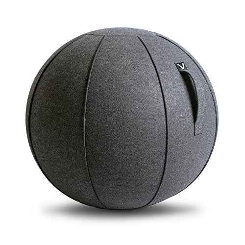 Vivora Luno Premium Ergonomic Sitting Ball Chair, Felt, Standard Size (22 to 24 inches), for Home Offices, Balance Training, Yoga Ball, Posture Improvement
