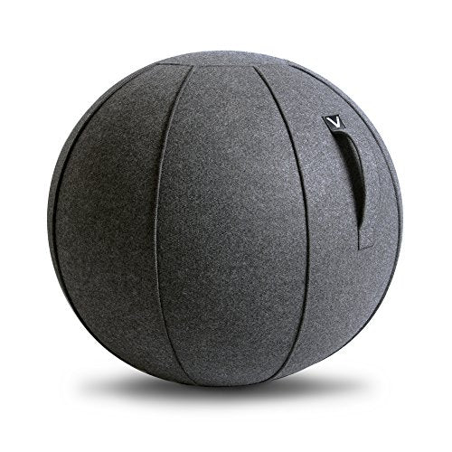 Vivora Luno Premium Ergonomic Sitting Ball Chair - Anthracite, 25–26 in, Supports 400 lb