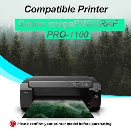 PFI-4100 PBK Ink Cartridge 80ml Pigment PFI 4100 Ink Tank Replacement for Canon imagePROGRAF PRO-1100 Printer (1-Pack, Photo Black)