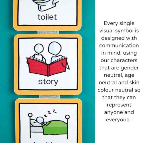 Visual Schedule routine chart for children with pecs cards to support communiation for kids, toddlers, autism, adhd, downs syndrome, dementia.