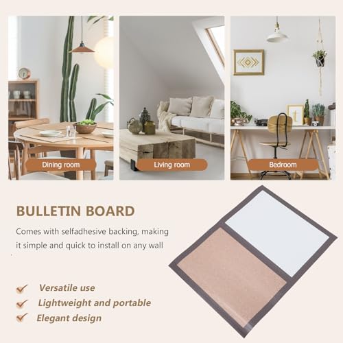 Lightweight Cork & Whiteboard Wall Panel - Half-Size Memo Board for Office & Home