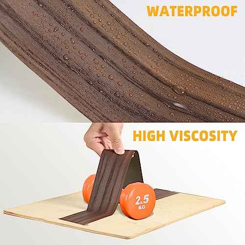 GSCIT Club Wood Grain Repair Tape, 2.4 inch X 100ft Self Adhesive Walnut Grain Repair Patch for Tables, Chairs, Baseboards, Doors, Windows, Floors, Handicraft DIY.