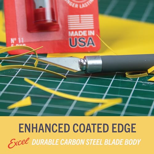 Excel Blades #11 Titanium Nitride Hobby Blades 50-Pack, Carbon Steel Precision Cutters