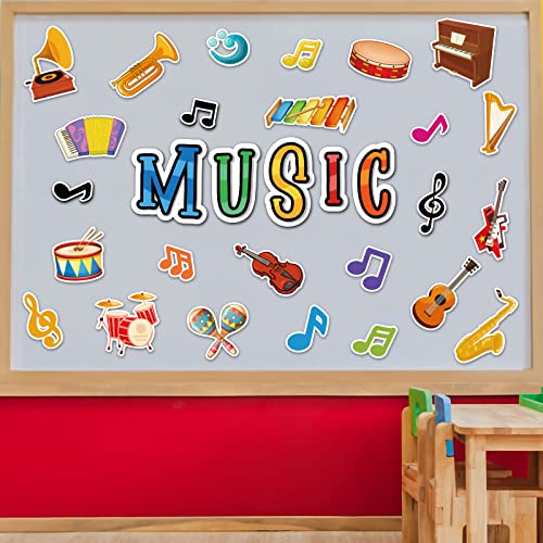 Party Greeting Music Notes Bulletin Board Decorations - Music Cutouts for Birthday & Classroom