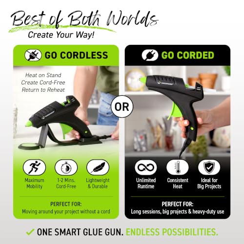 Surebonder Cordless Hot Glue Gun - High Temperature, Full Size, 60W, Specialty Series CL-800F