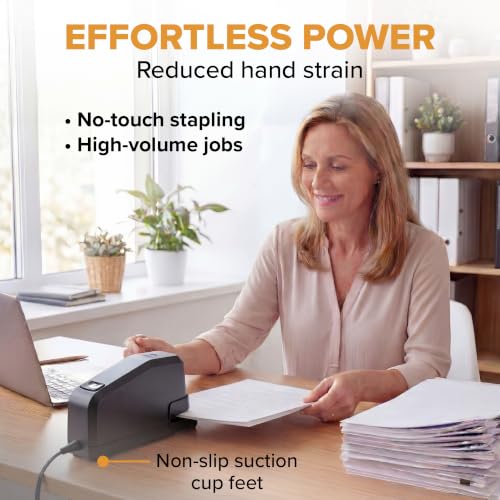 Bostitch Impulse Heavy Duty Electric Stapler - 45 Sheet, Includes 5,000 Staples