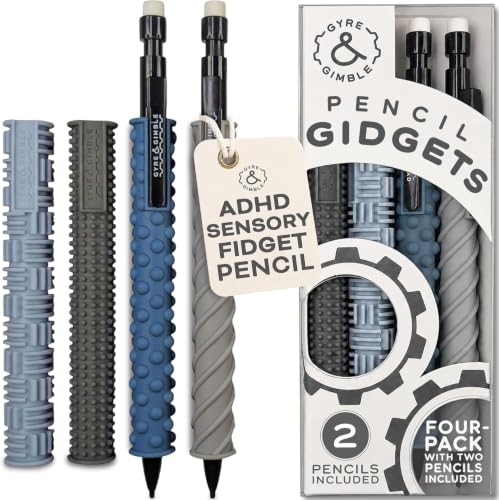 Gyre & Gimble Rainstorm Mechanical Pencil Gidgets - Sensory Fidget Sleeves for Stress Relief
