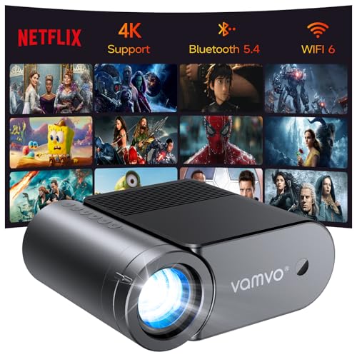 Home Projector with WiFi and Bluetooth, Native 1080P Mini Movie