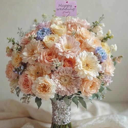 40Pcs 12 Inch Round Floral Pick Card Holders for Flower Arrangements & Bouquets