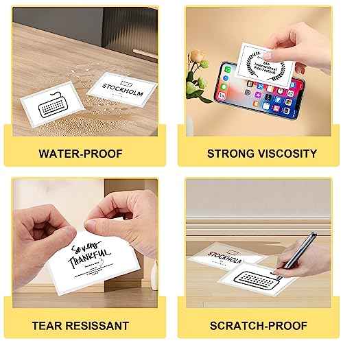 Labels Tape, 6 Rolls(660PCS) Thermal Label Sticker for B21/B3S/B1 Printer Waterproof Sticker Paper Business Shipping Address Labeling Replacement with Self-Adhesive (50 x 70mm-110PCS)
