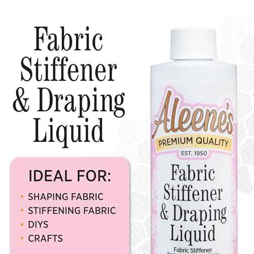 Aleene's Fabric Stiffener and Draping Liquid, Quick Drying, Nontoxic, for Stiffening and Shaping Fabrics, 8 oz