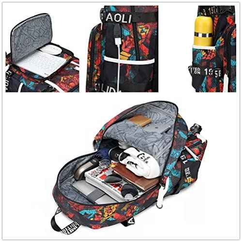 Basketball Player 30 Multifunction Backpack Travel Student Backpack Fans Bookbag For Men Women (4)