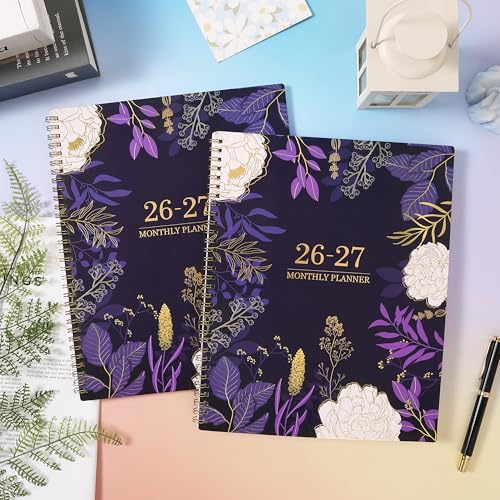2026-2027 Monthly Planner - 2 Year Monthly Planner/Calendar 2026-2027, Jan 2026 - Dec 2027, 11" x 9", 24 Months, Tabs, Back Pocket, Holidays, Twin-Wire Binding, Note Pages