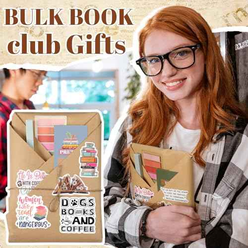 24 Set Blind Date with a Book Gift Box Supplies Kits Excluding Books Book Club Gifts Bulk for Women Book Lovers Bookish Gifts Librarian Readers Gifts for Teachers Friends Men (Brown)