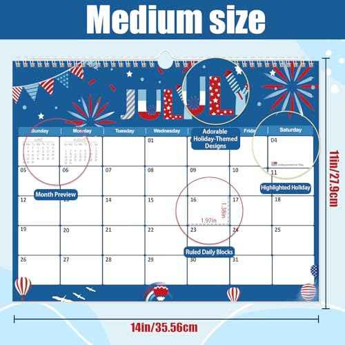 GuassLee Wall Calendar 2026-2027, 18 Months Running from Jan. 2026 to Jun. 2027, 14" X 11" Paper Hanging Planner Wall with Thick Paper for Office Home Planning & Organizing