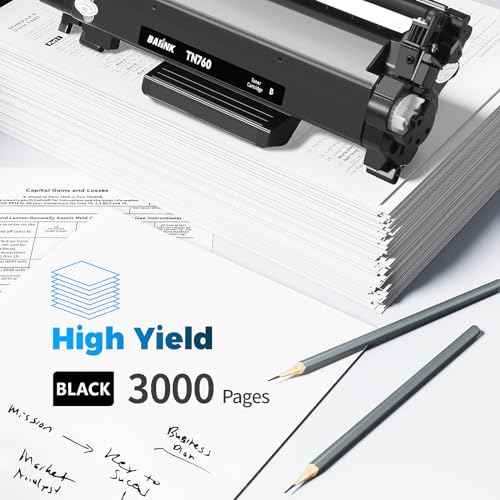 TN 760 Toner Cartridge Replacement for Brother TN760 TN730 Toner TN-730/TN-760 Compatible with MFC-L2750DW HL-L2370DW MFC-L2710DW HL-L2350DW DCP-L2550DW HL-L2390DW HL-L2395DW Printer (4 Black)