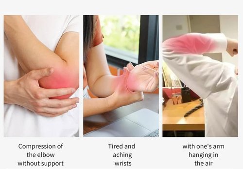 pretelytiti Armrest Cushion for Office Chairs - Soft Elbow Support Pad with Non-Slip Bottom, Fits Most Chairs 2-Piece (Black)
