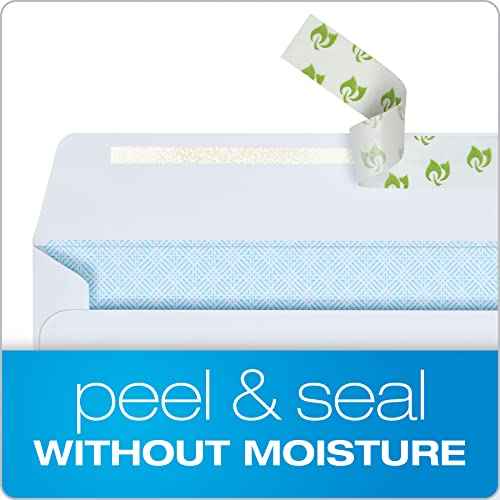 Quality Park #10 Security Envelopes, No Window, Redi-Strip Self Seal Envelopes, 24-lb White Wove, 4-1/8" x 9-1/2", 100 per Box (QUA69117)