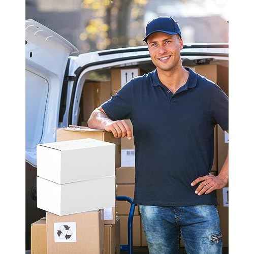 40-Pack-Small-Shipping-Boxes-10x7x5, Corrugated-Cardboard-Boxes-for-Packaging-Small-Business, White-Boxes-Mailers